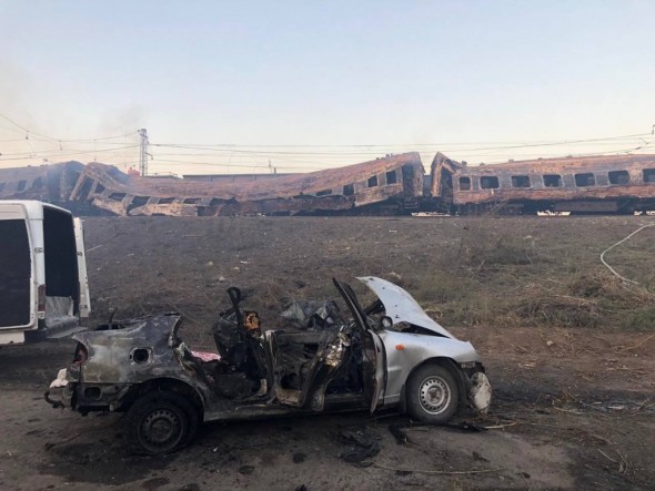 22 de morți într-un atac cu rachete asupra unui tren în Ucraina. Patru vagoane au ars